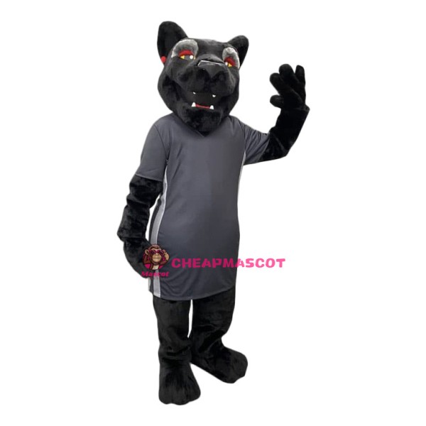 Realistic College Black Panther Mascot Costume