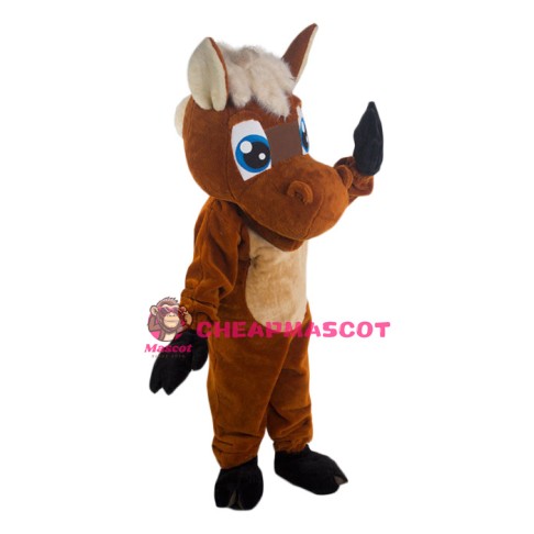 Superb Brown Horse Mascot Costume