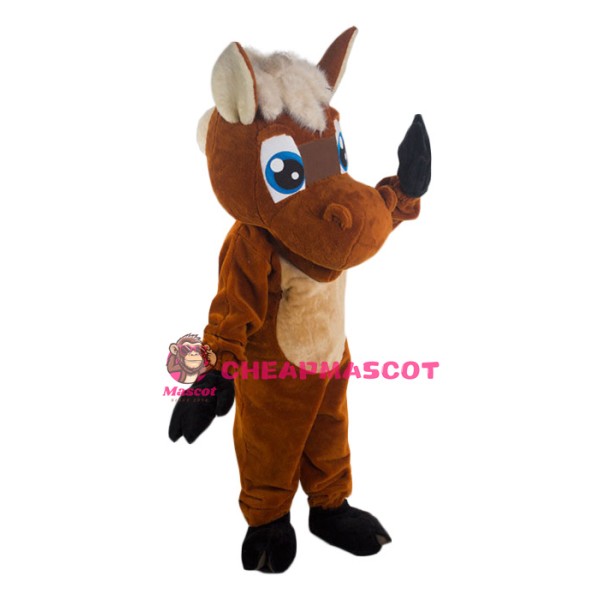 Superb Brown Horse Mascot Costume