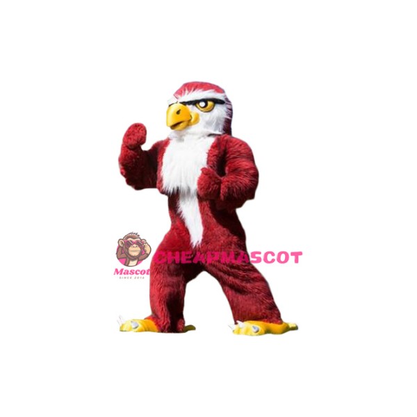 Superb Fierce Red Falcon Mascot Costume