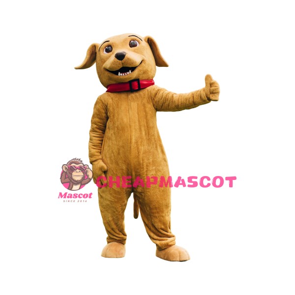 Friendly Lightweight Brown Dog Mascot Costume