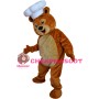 Happy Lightweight Chef Bear Mascot Costume