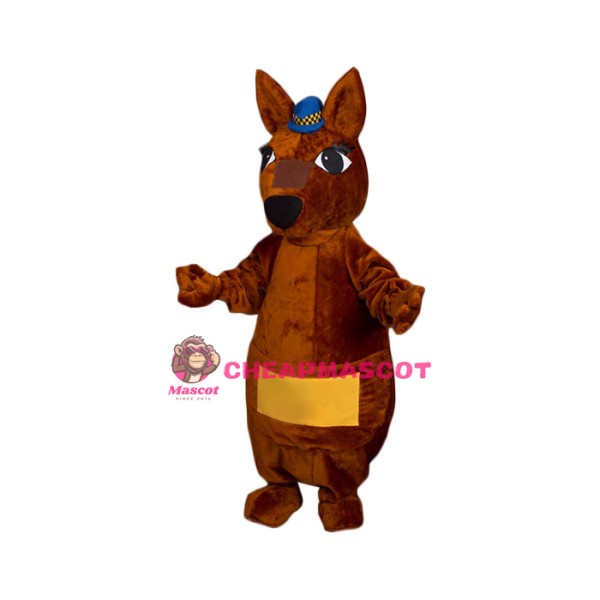 Friendly Realistic Kangaroo Mascot Costume