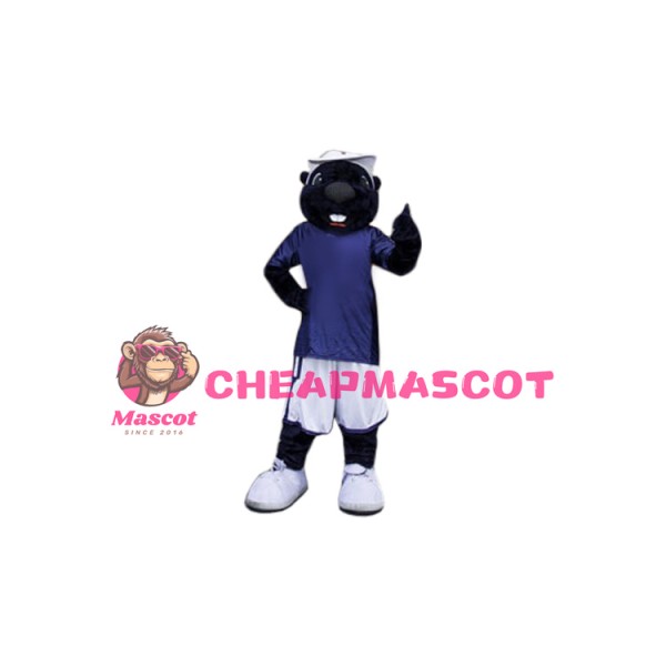 Sport Black Beaver Mascot Costume
