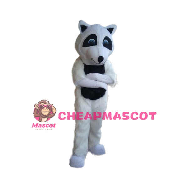White Lightweight Raccoon Mascot Costume