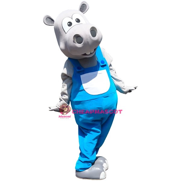 Lovely Cute Hippo Boy Mascot Costume