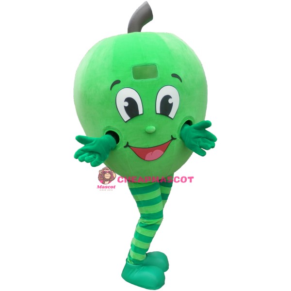 Friendly Lightweight Green Apple Mascot Costume