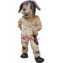 Happy Lightweight Brown Dog Mascot Costume