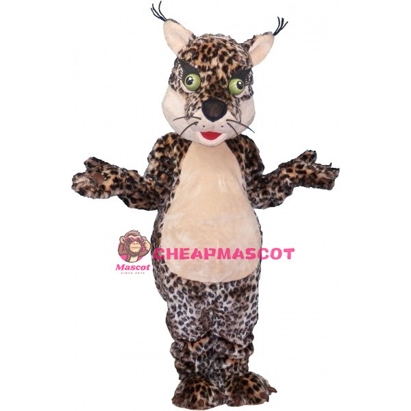 Happy Lightweight Wildcat Mascot Costume