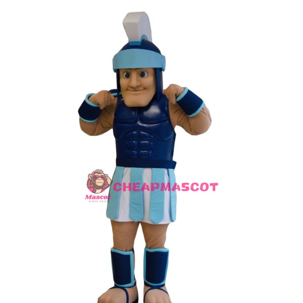 Friendly Lightweight Blue Spartan Mascot Costume