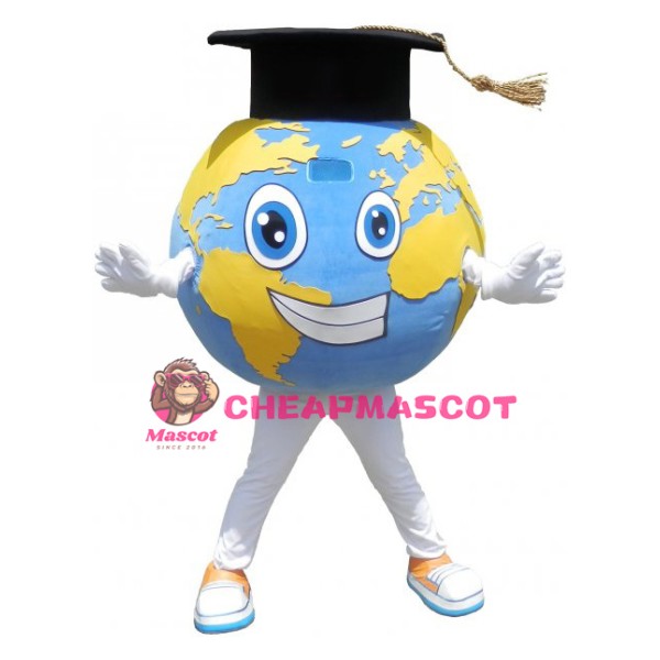 Happy Lightweight Globe Mascot Costume