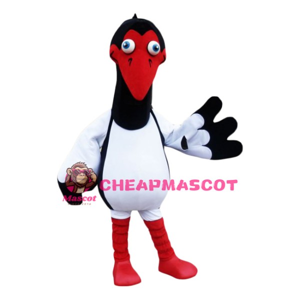 Superb Black Stork Mascot Costume