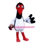 Superb Black Stork Mascot Costume