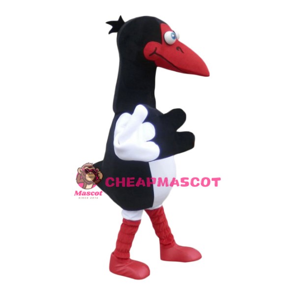 Superb Black Stork Mascot Costume