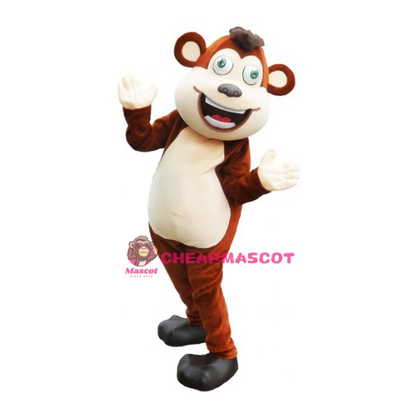 Happy Realistic Monkey Mascot Costume