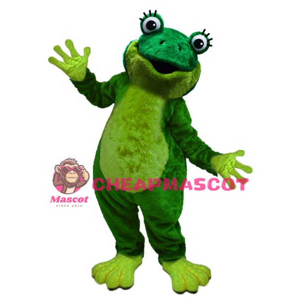 Friendly Realistic Frog Mascot Costume