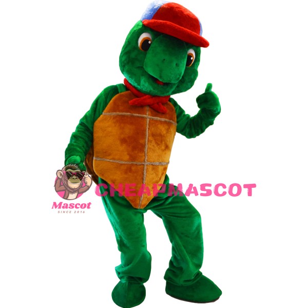 Friendly Realistic Turtle Mascot Costume