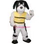 Lovely White & Black Dog Mascot Costume