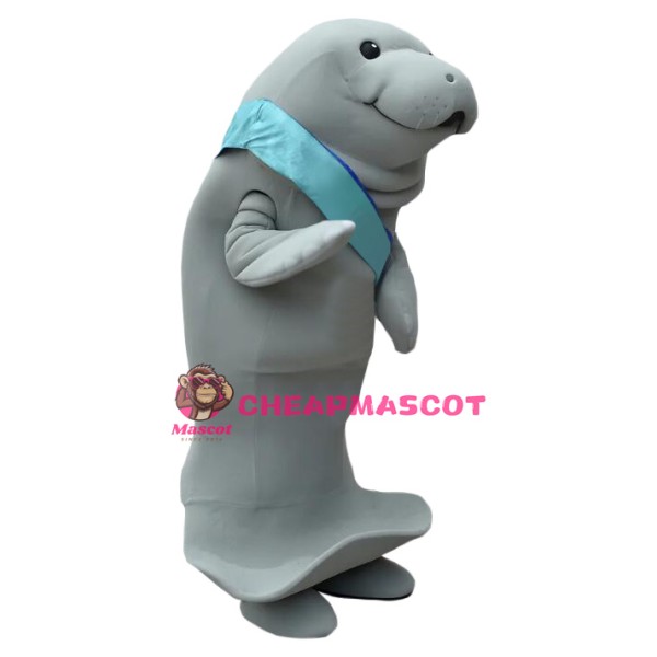 Friendly Manatee Mascot Costume