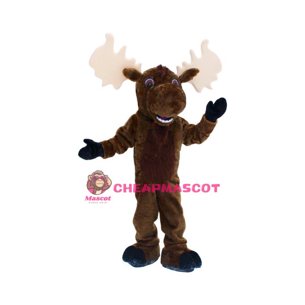 Power Lightweight Moose Mascot Costume