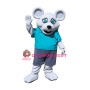 Friendly Lightweight Grey Mouse Mascot Costume