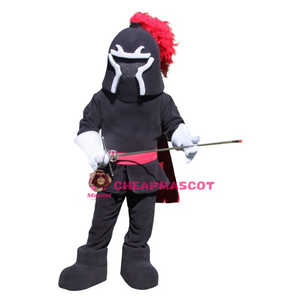 Black & Red Lightweight Warrior Mascot Costume