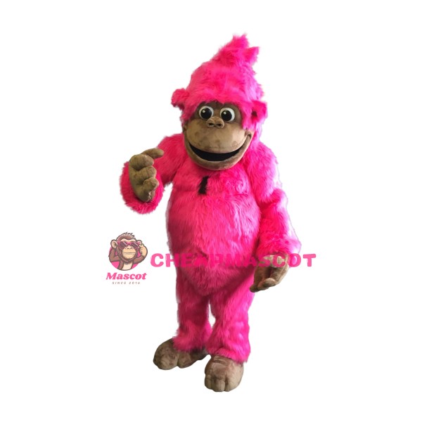Pink Gorilla Mascot Costume