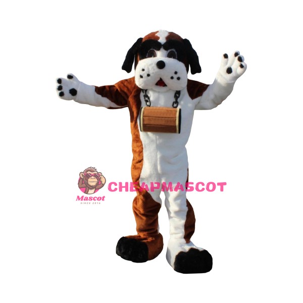 Superb St. Bernard Dog Mascot Costume