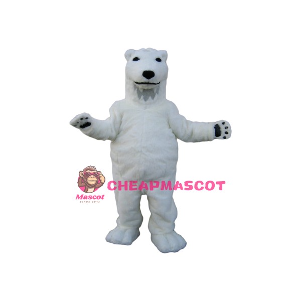 Friendly Realistic Lightweight Polar Bear Mascot Costume