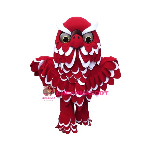 Superb Lightweight Red Owl Mascot Costume