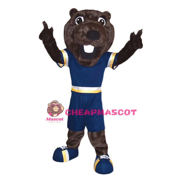 Friendly Sport Beaver Mascot Costume