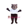 Happy Realistic Beaver Mascot Costume