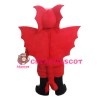 Friendly Realistic Red Dragon Mascot Costume