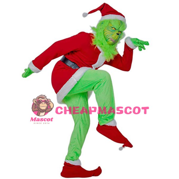 Superb Realistic Grinch Mascot Costume