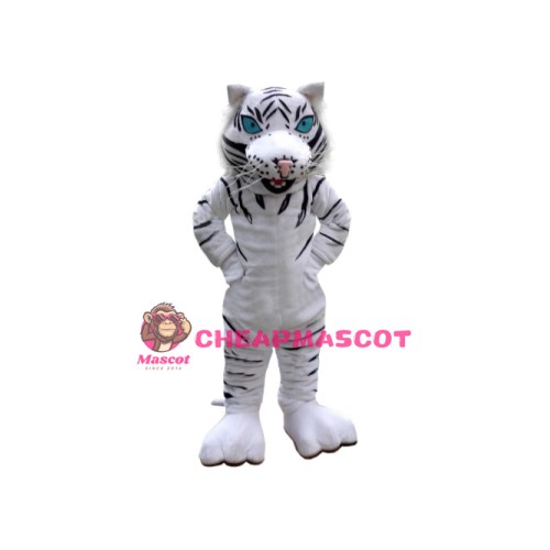 Affordable White Tiger Mascot Costume