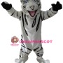 Affordable Realistic White Tiger Mascot Costume