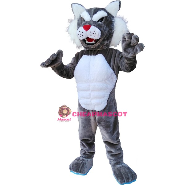 Realistic Bobcat Mascot Costume