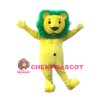 Yellow & Green Lion Mascot Costume