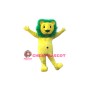 Yellow & Green Lion Mascot Costume