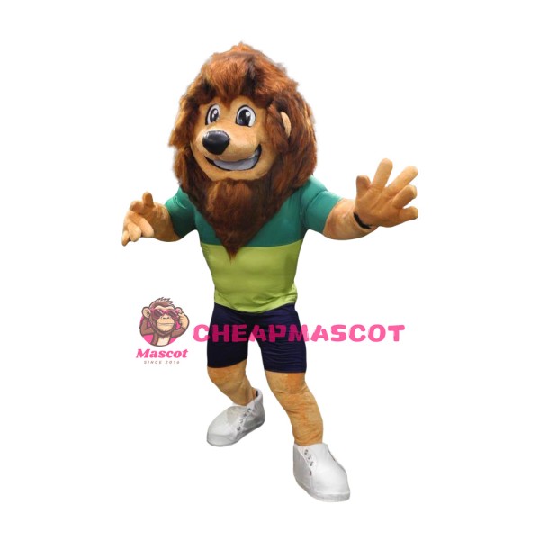 Friendly Power Lion Mascot Costume