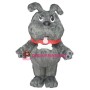 Lovely Plush Grey Dog Mascot Costume