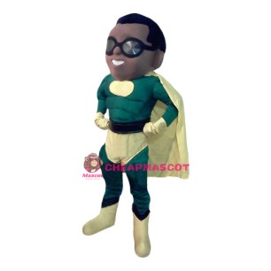 Muscular African American Hero Mascot Costume