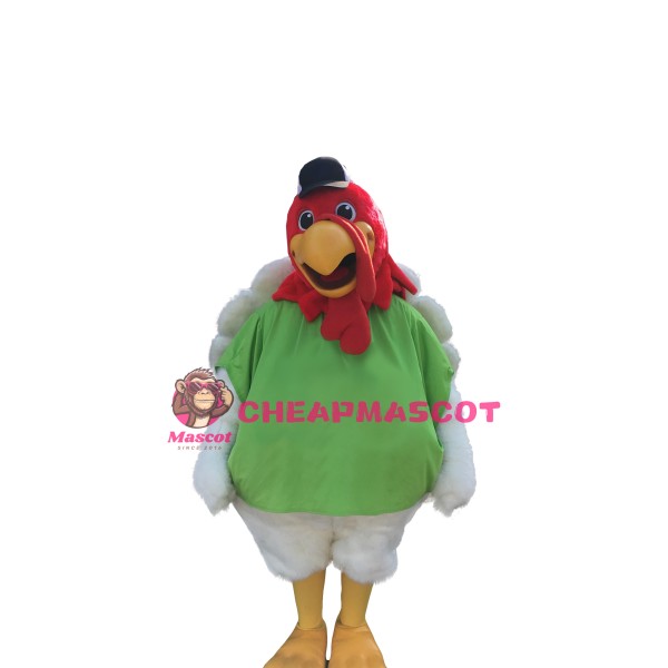 Superb White Turkey Mascot Costume