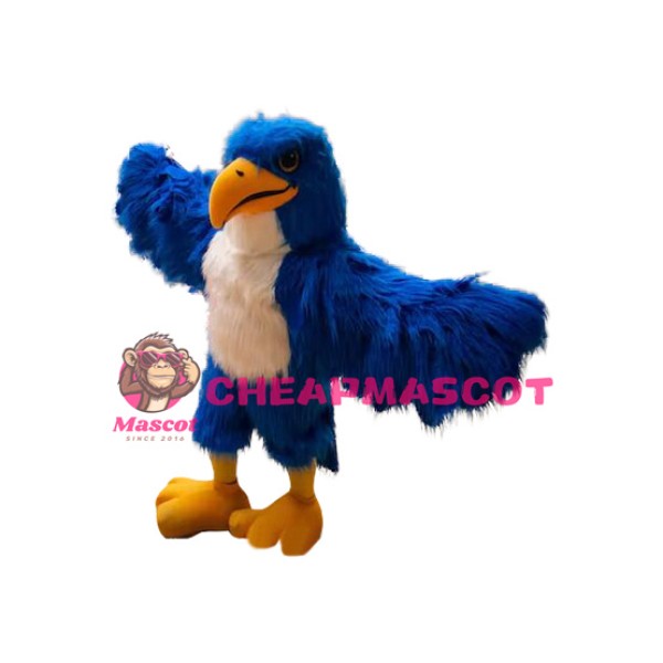 Superb Blue Hawk Mascot Costume