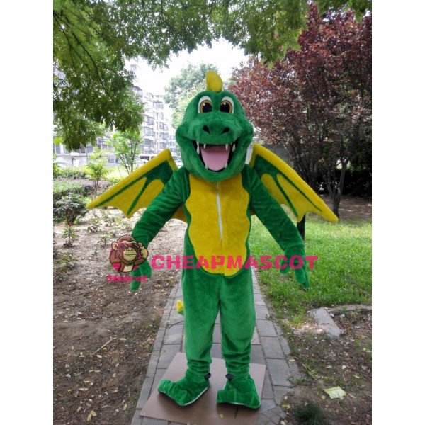 Superb Green Dragon Mascot Costume