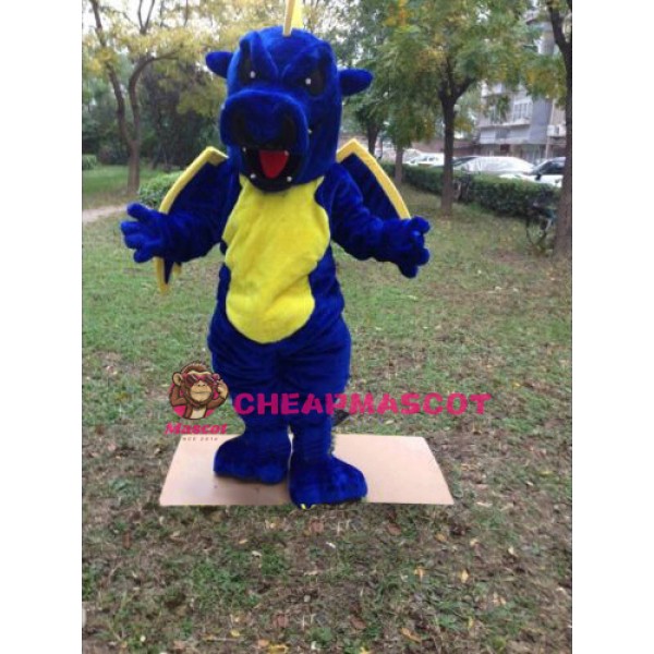 Fierce Lightweight Blue Dragon Mascot Costume