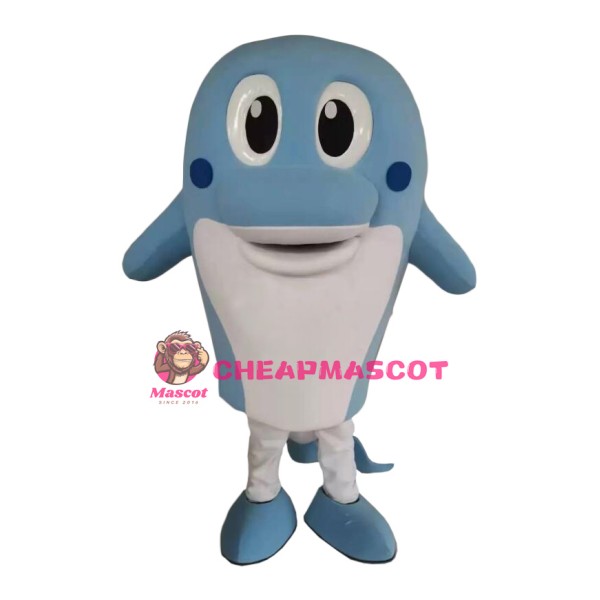 Lovely Lightweight Blue Dolphin Mascot Costume