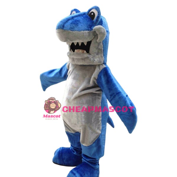 Realistic Lightweight Blue Shark Mascot Costume