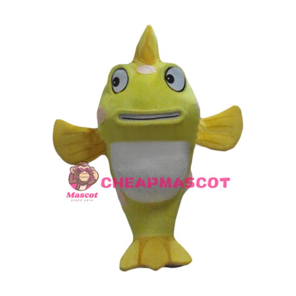 Affordable Lovely Yellow Fish Mascot Costume