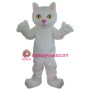 Affordable White Cat Mascot Costume